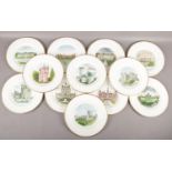 A collection of 12 limited edition Wedgwood transfer printed cabinet plates from the series of