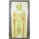A large light up box picture of Darth Vader. (203cm x 92cm).