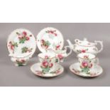 A Hammersley bone china ' Grandmother's Rose' part tea set