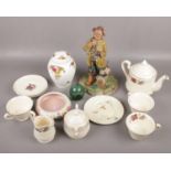 A group lot of ceramics to include Wedgwood, capodimonte, Royal Doulton, Royal Albert etc.