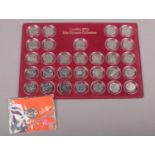 A London 2012 Olympic 50 pence collection, a full set of 29 coins to include 2012 Royal Shield of
