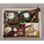 A collection of watches and watch parts. Including ladies and gent's wrist and bracelet watches,