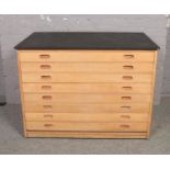 A stripped Oak plan chest with painted top (approximately 108 cm Wide 78 cm Height 69 cm Depth)