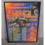 An autographed 40th anniversary tour of the Animals poster, autographed by Chip Hawks.