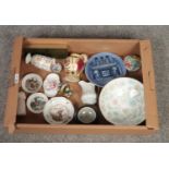 A box of miscellaneous, Royal Worcester, Coalport, Minton examples