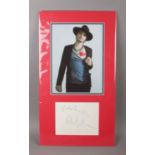 An autographed Pete Doherty display.