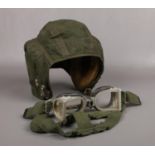 A Cold War era Vulcan bomber pilots cloth helmet / flight cap. With in