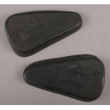 A pair of Rudge motorcycle tank rubbers.