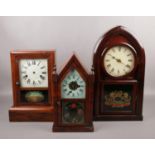 Three American mantel clocks, to include Ansonia, Seth Thomas and E.N Welch.