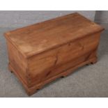 A Victorian pine blanket box.