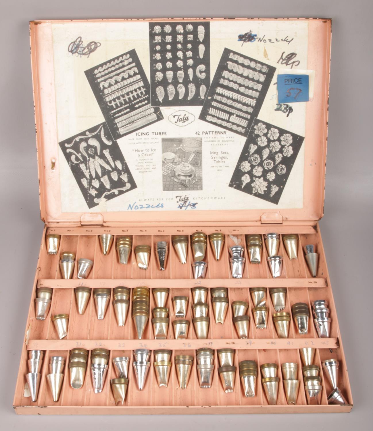 A vintage Tala icing nozzle set. Approximately 120 nozzles.