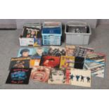 Three boxes of LP records to include Beatles, Pink Floyd, Jimi Hendrix, Motohead, Queen etc.