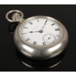 Railway interest; A South Eastern & Chatham Railway Elgin pocket watch, engraved S.E.&C.R 1210 to