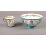 A Serves porcelain bowl, marked SV47 Chateau de Compiegne