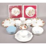 A collection mostly of Royal Albert dinnerwares Old country roses, Sorrento pattern examples etc.