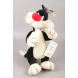 A Steiff limited edition jointed Sylvester with certificate and ear tag. Missing Tweety.