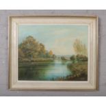 Francis James Chilcott, A framed oil on canvas, landscape scene, River Stour, Bournemouth. (39cm x