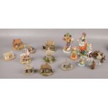 A box of miscellaneous, mainly Lilliput Lane ' Crispin Cottage' 'Stoney Beck' 'Sore Paws' examples