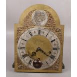 An Enfield Clock Company Limited brass grandmother clock dial and 30 day movement. With key.