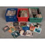 Three boxes of 45 rpm singles, Aerosmith, Diana Ross, Jive Bunny & the Mastermixers