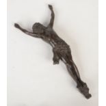 A 19th century solid cast bronze statue of Jesus Christ crucified, 62cm.
