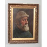 David Wood Haddon R.B.A. (1859-1914), gilt framed oil. Portrait of a sailor, titled One of the Crew.