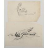 Harry Arthur Riley R.I. (1895-1966), a pencil sketch of a seated young woman (26cm x 41cm), along