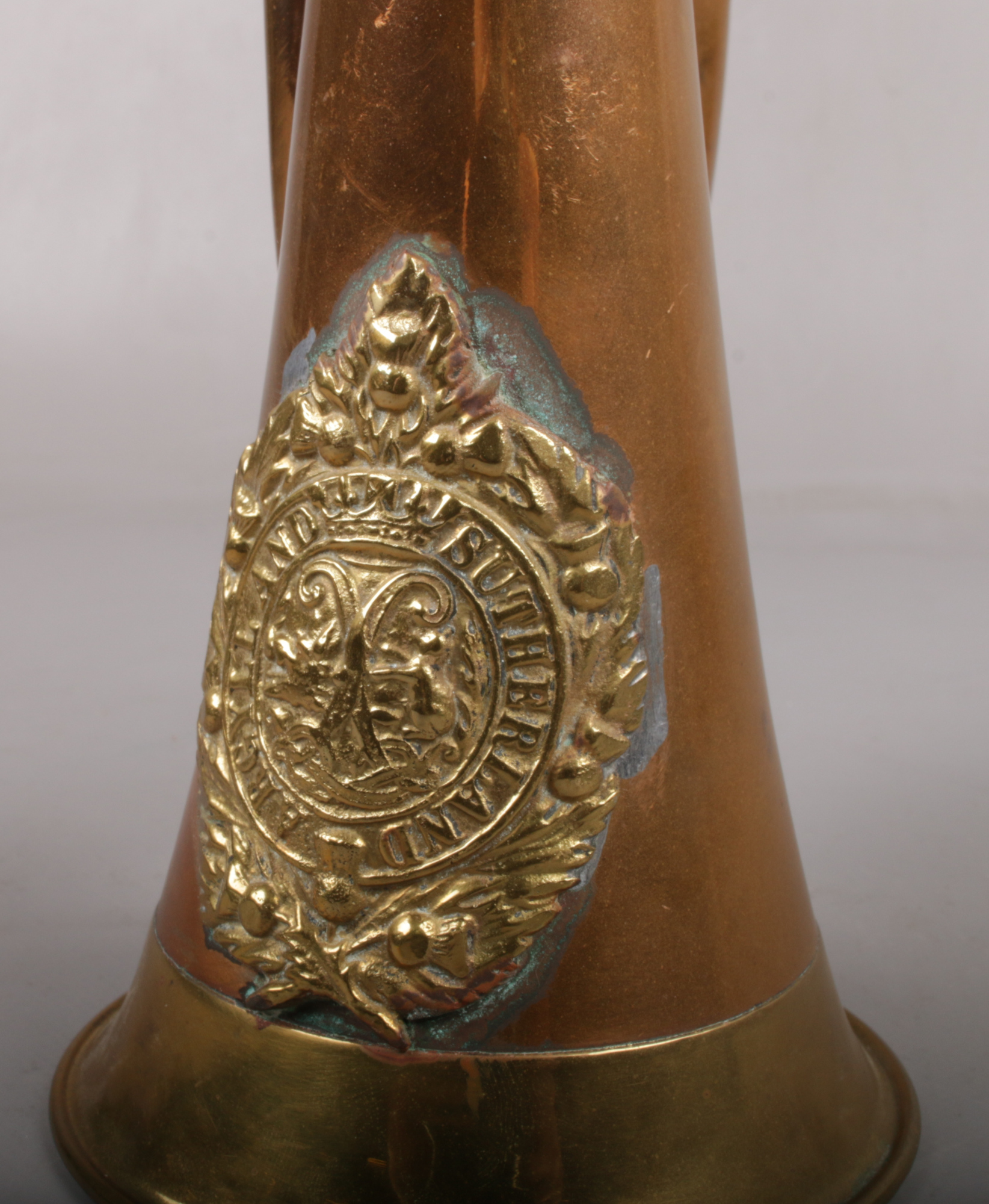 An Argyll & Sutherland Highlanders Military Copper & Brass Bugle. - Image 3 of 5