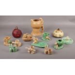 A collection of Sylvac ceramics, Pixie Jug No.1969, Rabbit decorated Ashtray No. 1181, Kittens in