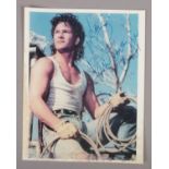 An autographed Patrick Swayze colour photograph, 25.5cm x 20cm.