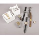A collection of mainly quartz wristwatches, Sekonda de luxe 23 jewels, Rotary 17 Jewels Incablac
