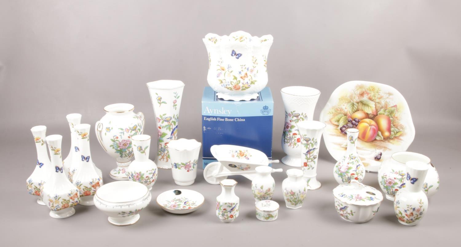 An assortment of Aynsley, plate, vases and jardinière, included Wild Tutor, Orchard Gold, Pembroke - Image 2 of 2