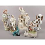 A collection of ceramics, to include Staffordshire figures, Poole etc.