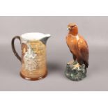 A Beswick Hamlet Jug (1146), included a Royal Doulton Golden Eagle Decanter, modelled by John.G.