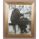 A framed Fats Domino autographed photograph.