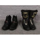 Arlen Ness Leather motorcycle boots, size Eur 42, to include Pro first Racing Gear leather