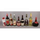 A collection of sealed Alcohol, Ouzo, Peter Heerings Cherry Brandy, Porto Branco examples