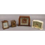 Four Smith's clocks to include Little red riding hood, carriage clock examples etc.