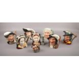 A Collection of Royal Doulton character jugs, included Catherine of Aragon D.6643, Athos D6439,