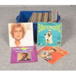 A box of L.P Vinyl records, including Rogers & Hammerstein, Barry Manilow and Jim Reeves etc.