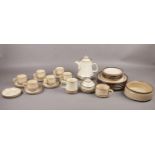 A Denby "Sahara" dinner & tea set consisting of, six dinner plates, six tea cups and seven