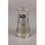 An Elizabeth II, silver pepper mill, maker Joseph Gloster Ltd, assayed Birmingham 1964, with striped