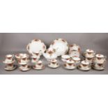 A collection of Royal Albert 'Old Country Roses', Teapot, tea cups/ saucers, tea plates, milk jug,
