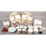 A quantity of ceramics to include Imari pattern teawares, Royal Doulton, Carlton ware cup & saucers,