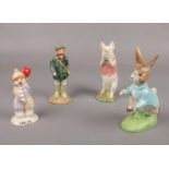 Four Beswick ceramic figures, Huntsman Fox ECF1, 'I Love you' Clown LL9, Matthew pig PP 2, to