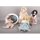 Four porcelain dolls, The Ashton Drake Galleries 'Pretty as a Picture', Knowles ' Snow White',