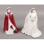 A Royal Worcester porcelain figure of Her Majesty The Queen, In Celebration of The Queen's 80th