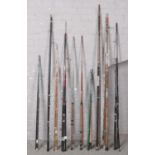 A collection of fishing rods to include Hardy Journey example etc.