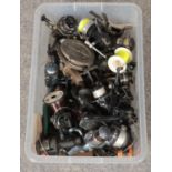 A box of fishing reels to include Silstar, Johnson, etc.