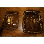 2 Slipware kitchen dishes